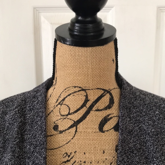 COS Long heathered navy linen cotton Cardigan S - Picture 3 of 9